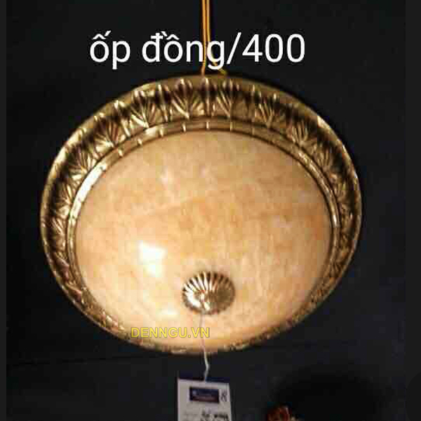 Đèn ốp trần đồng chao đá OP05-206
